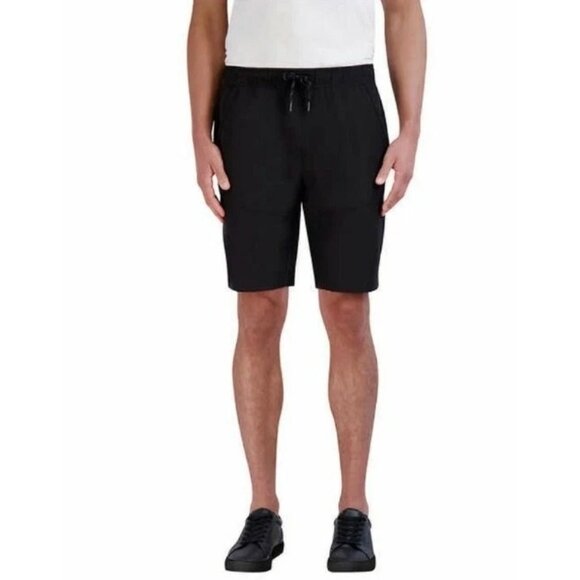 NEW Gerry Men's XL Black Trail Shorts Black Adjustable Cord & Secure Zip Pockets - Picture 1 of 7